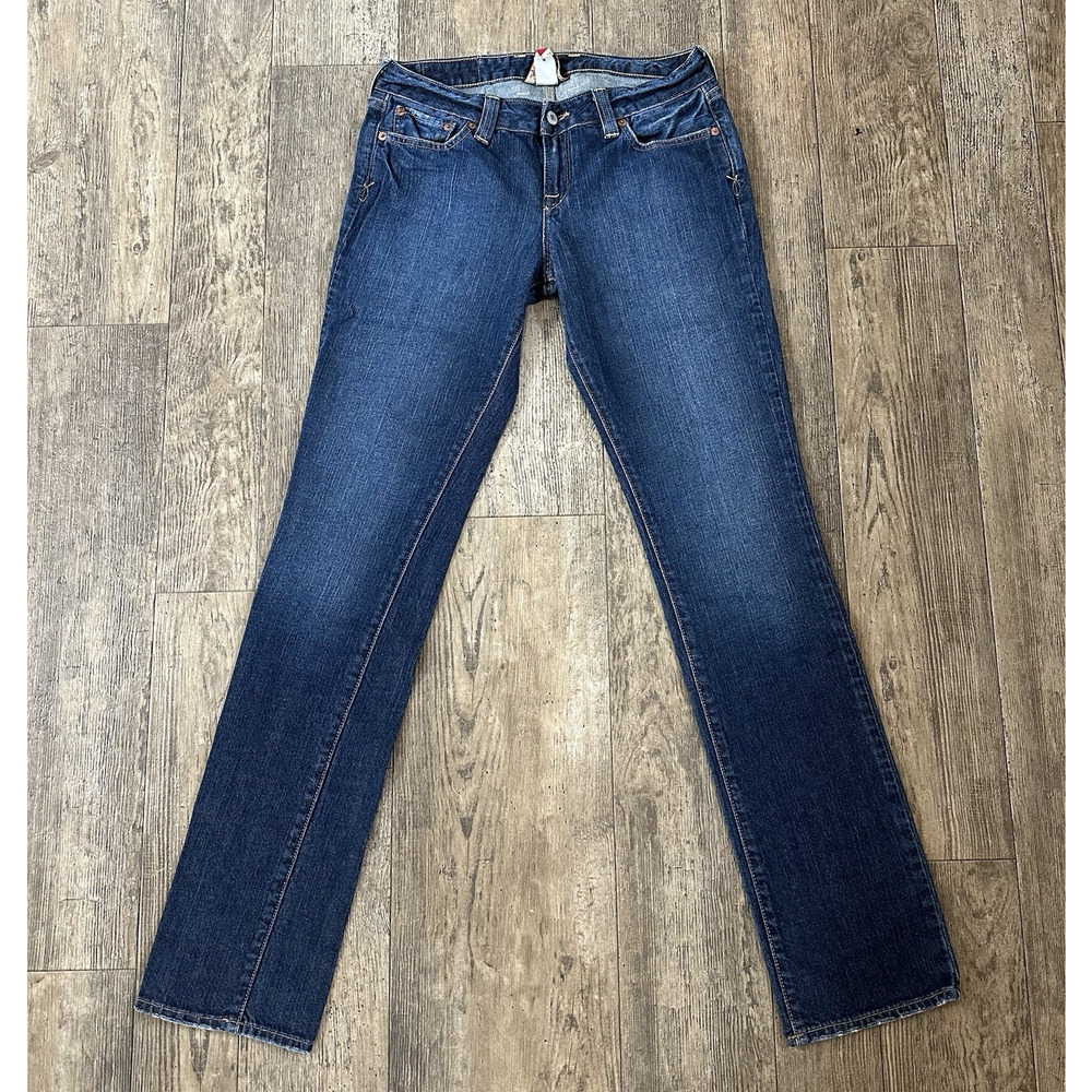 Lucky Brand LOLA STRAIGHT Size 8/29 Long Blue Low Rise Jeans Denim Pants 29x34